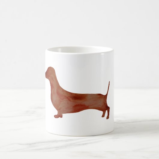 Dachshund Brown Dog 325 ml Classic White Mok (Center)