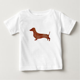 Dachshund Brown Dog Baby Fine Jersey T-shirt,