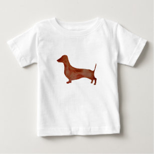 Dachshund Brown Dog Baby Fine Jersey T-shirt,