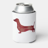 Dachshund Brown Dog Combo Custom Koelbox Blikjeskoeler (Blikje Achterkant)