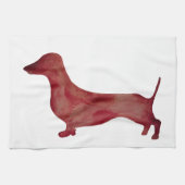 Dachshund Brown Dog Ring Tea Towel 40,6 cm x 61 Theedoek (Horizontaal)