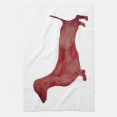 Dachshund Brown Dog Ring Tea Towel 40,6 cm x 61 Theedoek (Verticaal)
