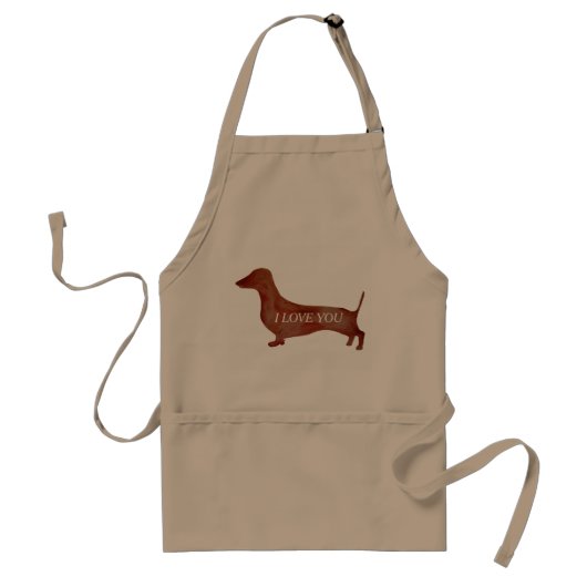 Dachshund Brown Dog Ringer Combo MuStandard Apron Standaard Schort (Voorkant)