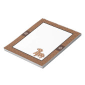 Dachshund Brown Knit Pset Notitieblok (Linkerzijde)