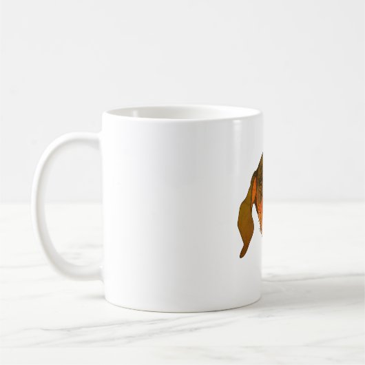 Dachshund Brown Vector art Koffiemok (Links)