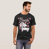 Dachshund Bruid Hondenbruiloft  Bruiloft T-shirt (Voorkant volledig)