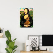 Dachshund (bruin1) - Mona Lisa Poster (Thuiskantoor)