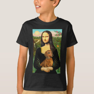 Dachshund (bruin1) - Mona Lisa T-shirt