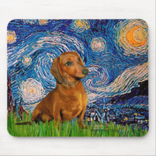 Dachshund (Bruin1) - Sterrennacht Muismat