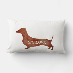 Dachshund Bruin Hond Lumbaal Kussen 33 cm x 53 cm