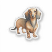 Dachshund Bruine Huisdier  Sticker (Voorkant)