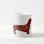 Dachshund Buffalo Pset Kerstmis Koffiemok (Center)