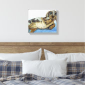 Dachshund-buik Canvas Afdruk (Insitu (Slaapkamer))