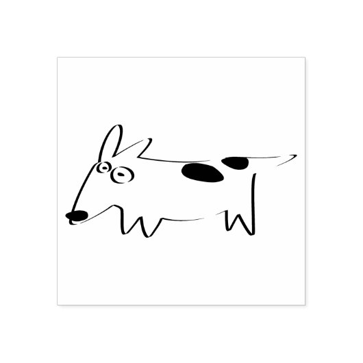 Dachshund Bull Terrier Doodle Rubberstempel (Afrduk)