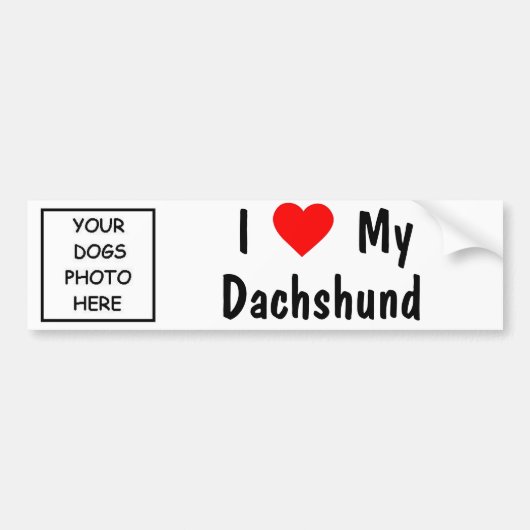 Dachshund Bumpersticker (Voorkant)