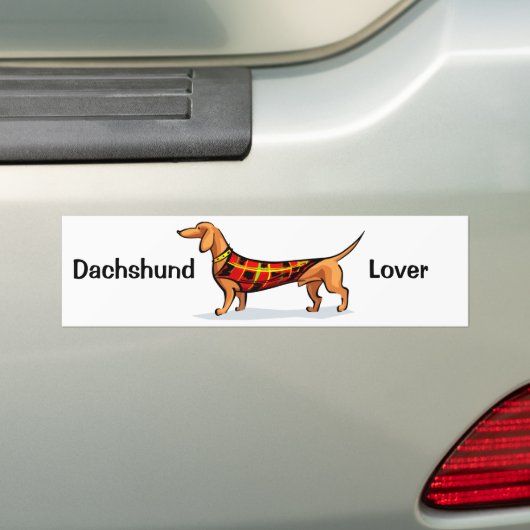 Dachshund Bumpersticker (Op auto)