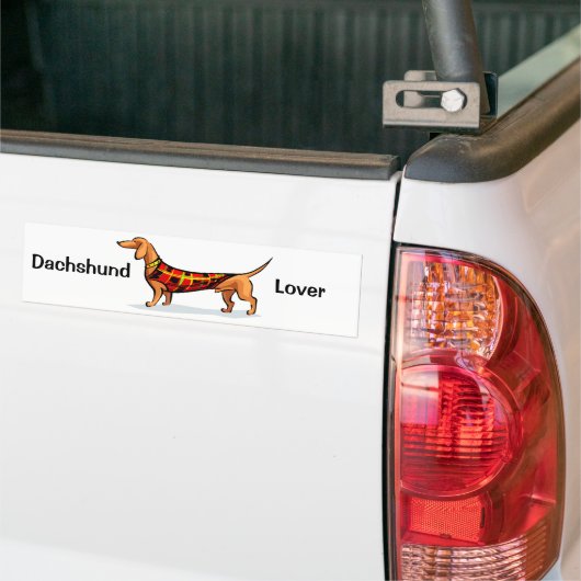 Dachshund Bumpersticker (Op Truck)