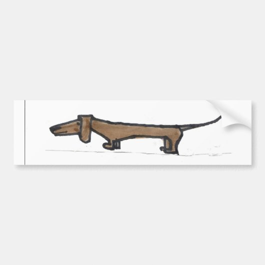 Dachshund Bumpersticker (Voorkant)