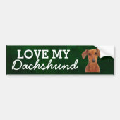 Dachshund-bumpersticker Bumpersticker (Voorkant)