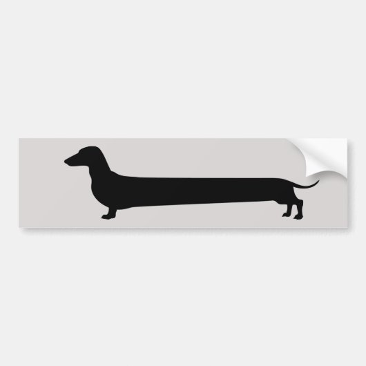 Dachshund-bumpersticker Bumpersticker (Voorkant)
