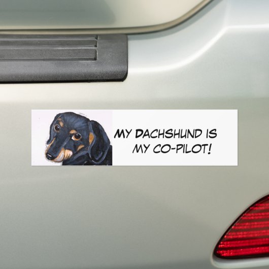 Dachshund-Bumpersticker Bumpersticker (Op auto)
