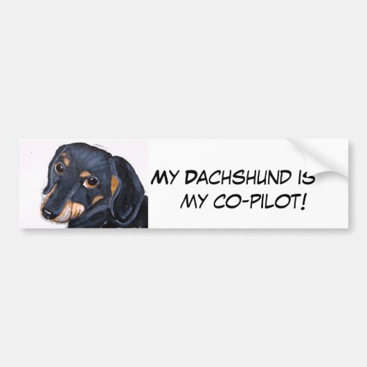 Dachshund-Bumpersticker Bumpersticker (Voorkant)