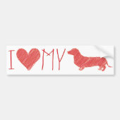 Dachshund-Bumpersticker Bumpersticker (Voorkant)
