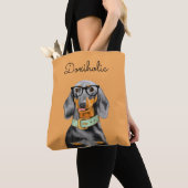 Dachshund Business Man Canvas tas (Dichtbij)