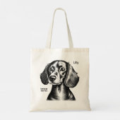 Dachshund cadeau voor Teckel eigenaren Tote Bag (Achterkant)