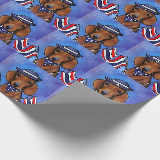 Dachshund Cadeaupapier (Hoek)
