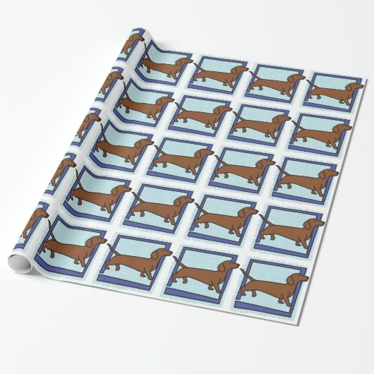 Dachshund Cadeaupapier (Uitgerold)