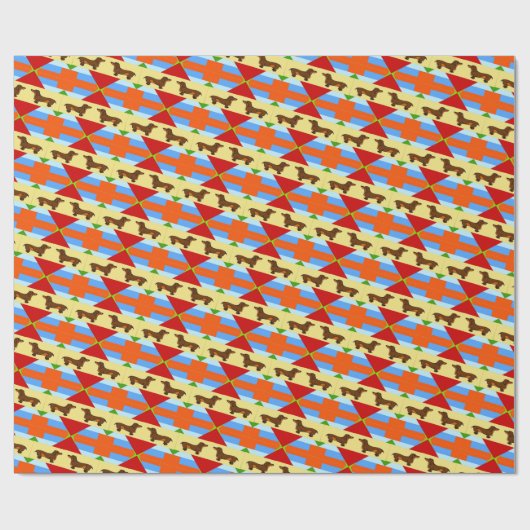 Dachshund Cadeaupapier (Vlak)