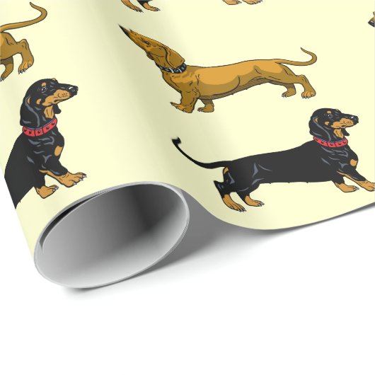 dachshund cadeaupapier (Rol Hoek)