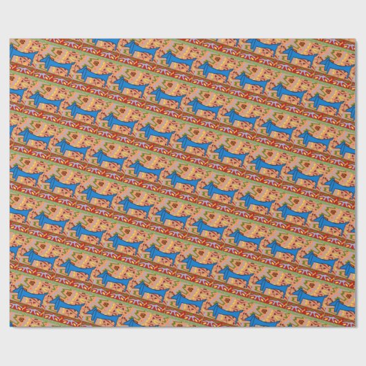 Dachshund Cadeaupapier (Vlak)