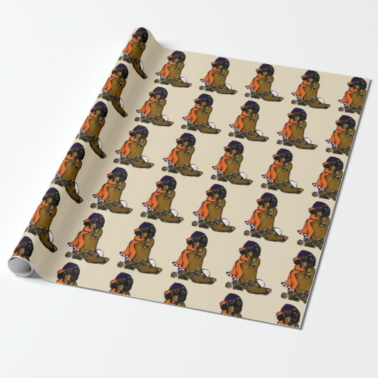 DACHSHUND CADEAUPAPIER (Uitgerold)