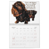 Dachshund Calender Kalender (Mar 2027)