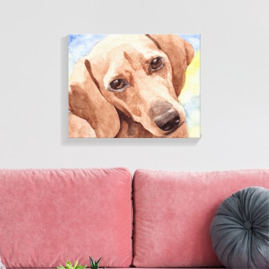 Dachshund Canvas Afdruk (Insitu (Woonkamer))
