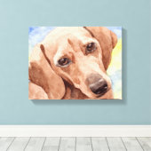 Dachshund Canvas Afdruk (Insitu (Houten vloer))