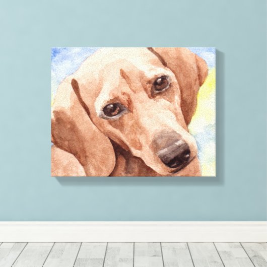 Dachshund Canvas Afdruk (Insitu (Houten vloer))