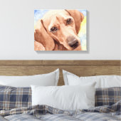 Dachshund Canvas Afdruk (Insitu (Slaapkamer))