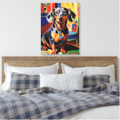 Dachshund Canvas Afdruk (Insitu (Slaapkamer))