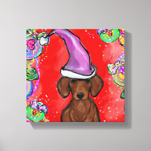 DACHSHUND CANVAS AFDRUK