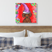DACHSHUND CANVAS AFDRUK (Insitu (Slaapkamer))