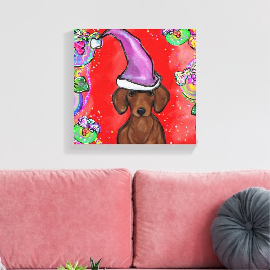 DACHSHUND CANVAS AFDRUK (Insitu (Woonkamer))