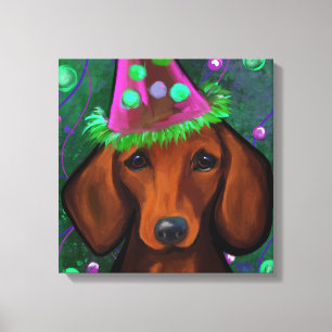 DACHSHUND CANVAS AFDRUK