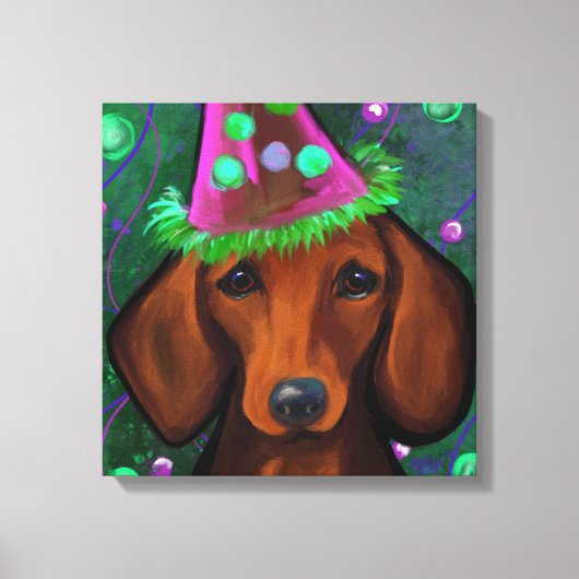 DACHSHUND CANVAS AFDRUK (Voorkant)