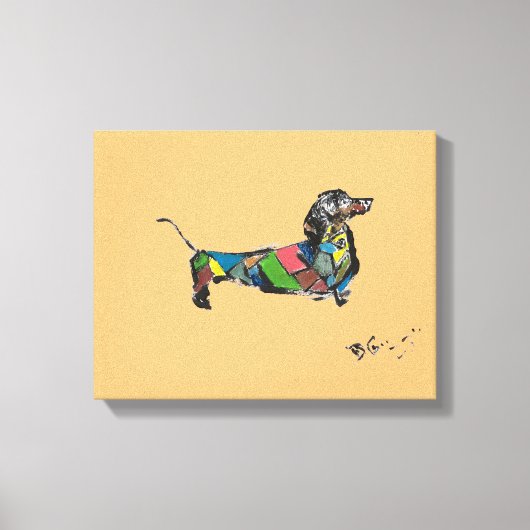 Dachshund Canvas in vele verschillende maten (Voorkant)