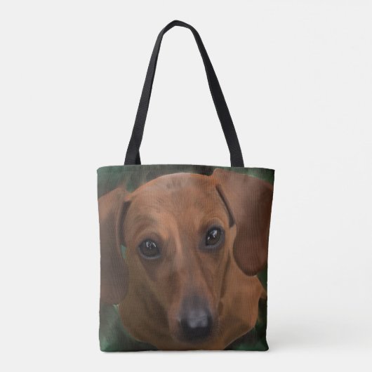 Dachshund-Canvas tas (Achterkant)