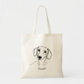 Dachshund Canvas tas (Voorkant)