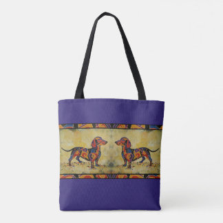 Dachshund-Canvas tas